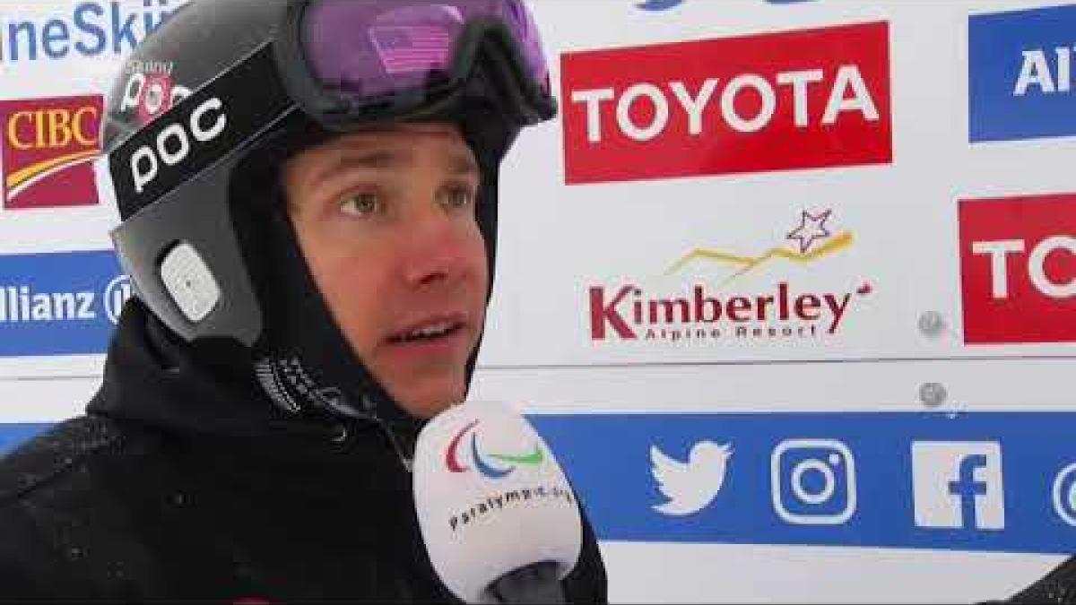 Andrew Kurka wins men&#039;s super-G sitting | 2018 World Para Alpine Skiing World Cup