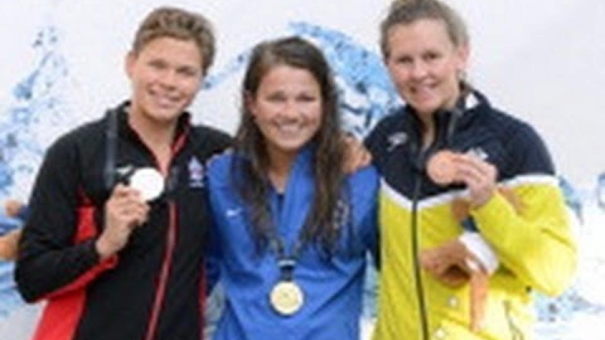 Swimming - men's & women's 200m individual medley SM13 medal ceremony - 2013 IPC Swimming Worlds