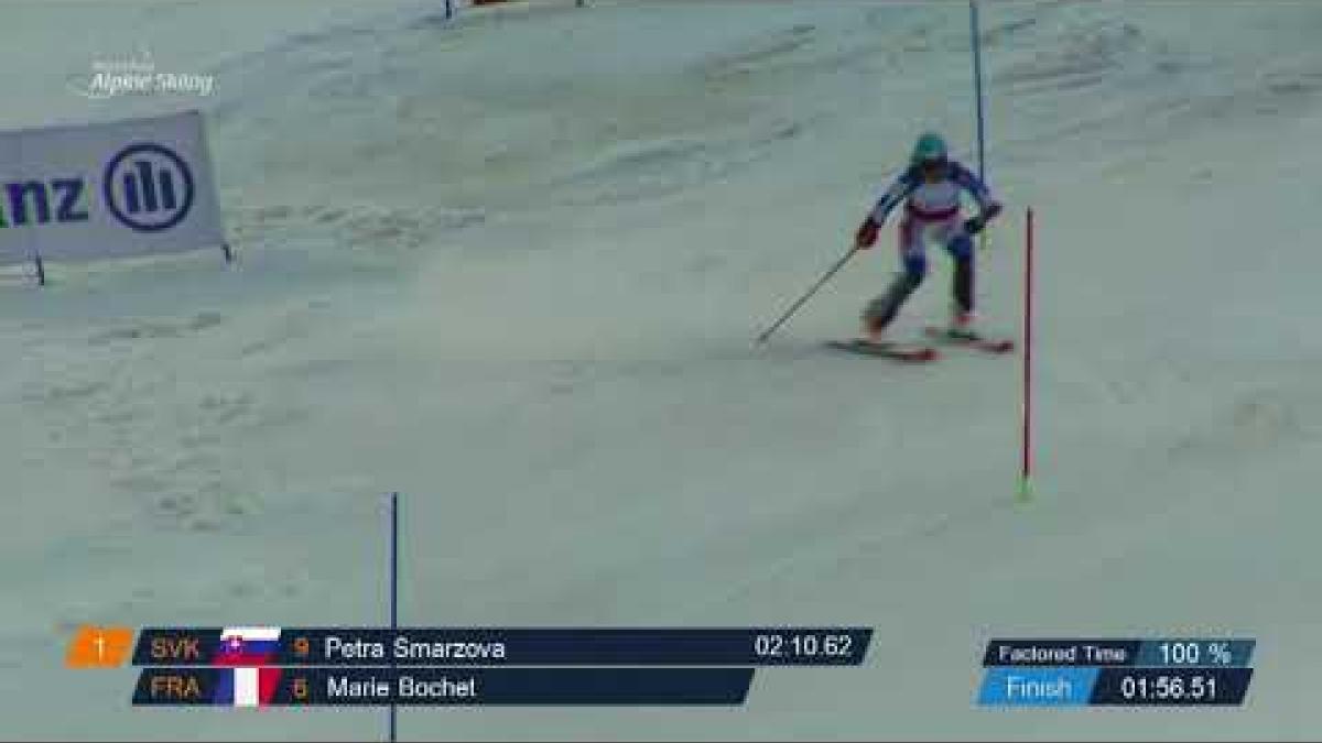 Marie Bochet | Women Slalom Standing 2 | World Para Alpine World Cup 2018 | Zagreb