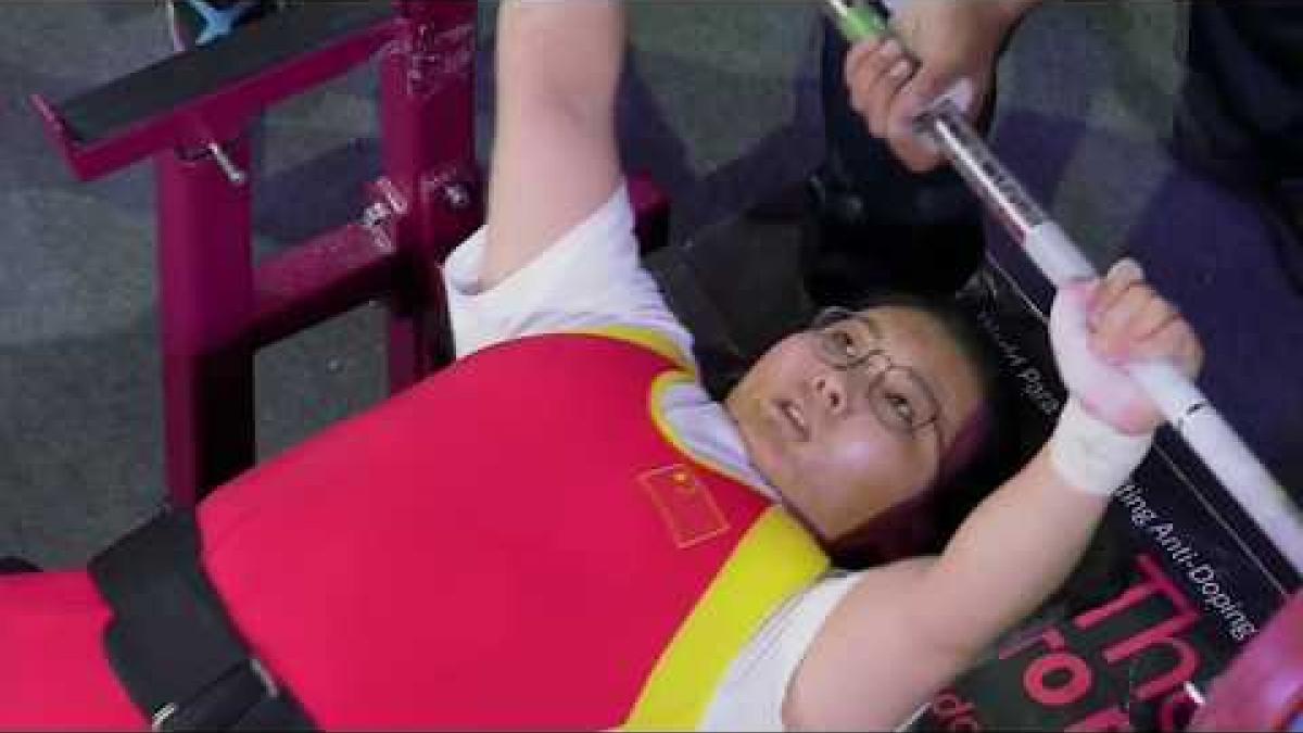 Miaoyu Han | Silver | Women's Up to 73kg | Mexico City 2017 World Para Powerlifting Championships