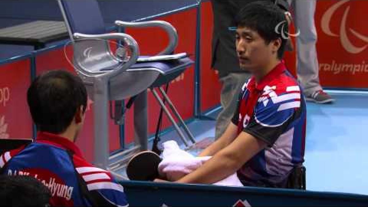 Table Tennis - CHN vs KOR - Men's Team Cl 4-5 - Gold Medal Match - London 2012 Paralympic Games.mp4
