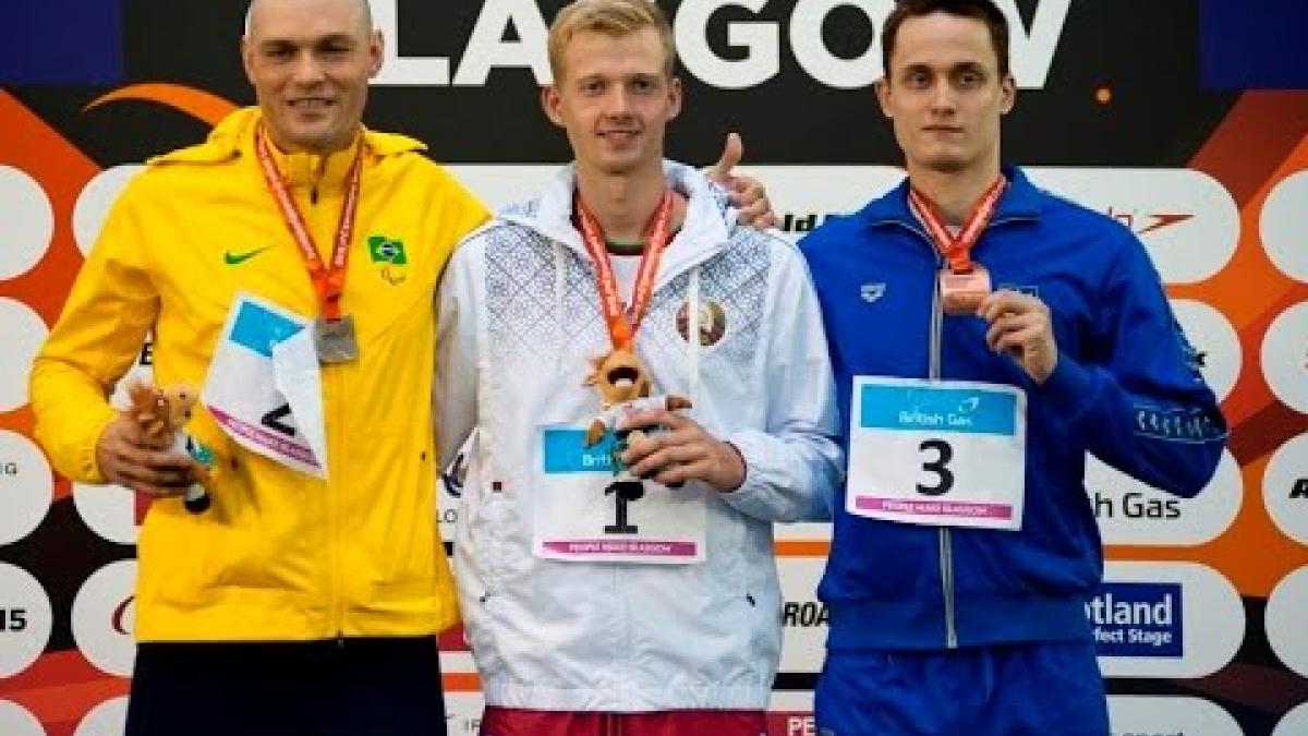 Men's 50m Freestyle S13 | Victory Ceremony | 2015 IPC Swimming World Championships Glasgow