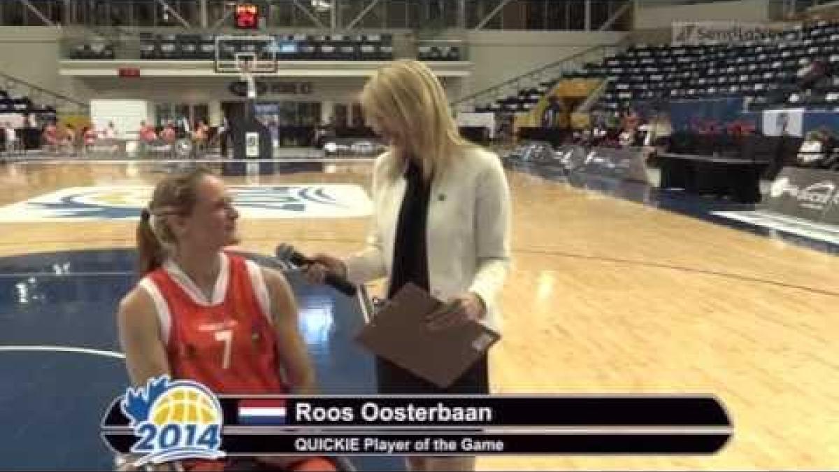 INTERVIEW: Roos Oosterbaan (Netherlands) | 2014 IWBF Women's World Wheelchair Basketball Champs