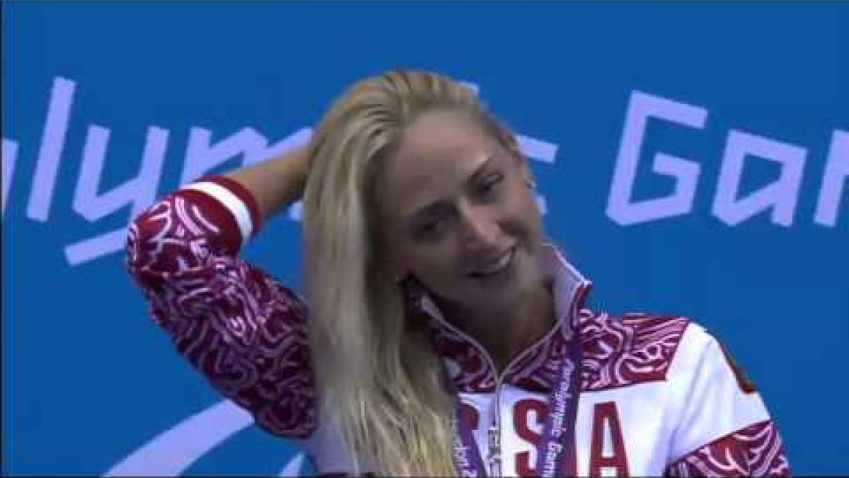 Swimming   Women's 100m Breaststroke   SB8 Victory Ceremony   2012 London Paralympic Games