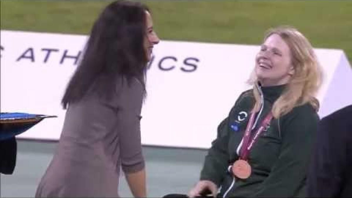 Women's shot put F53 | Victory Ceremony |  2015 IPC Athletics World Championships Doha