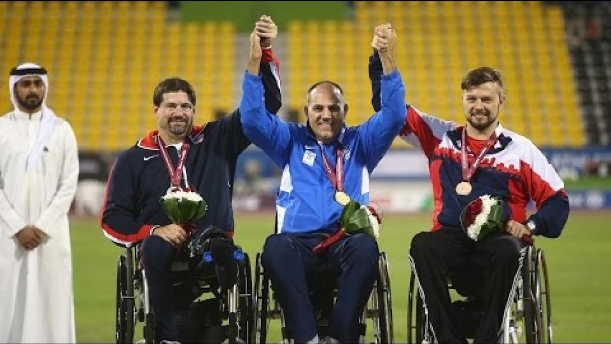 Men's shot put F53 | Victory Ceremony |  2015 IPC Athletics World Championships Doha