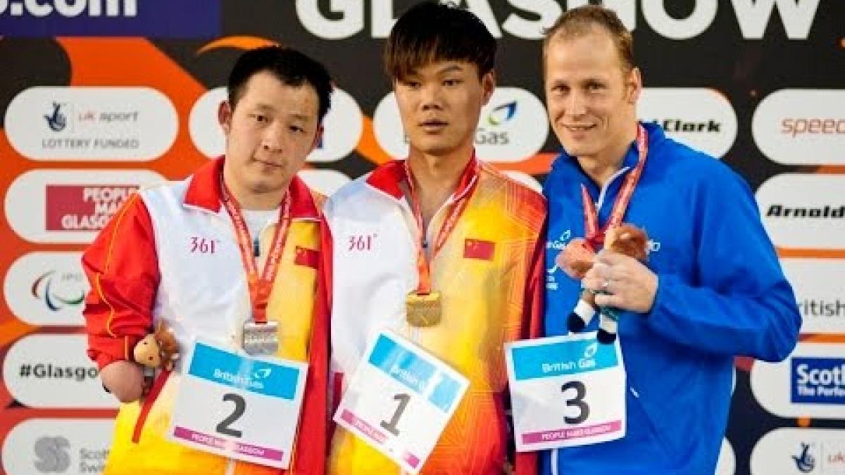 Men's 50m Butterfly S6 | Victory Ceremony | 2015 IPC Swimming World Championships Glasgow