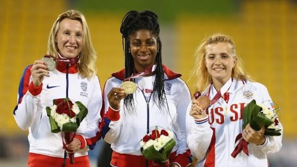 Women's 100m T37 | Victory Ceremony |  2015 IPC Athletics World Championships Doha
