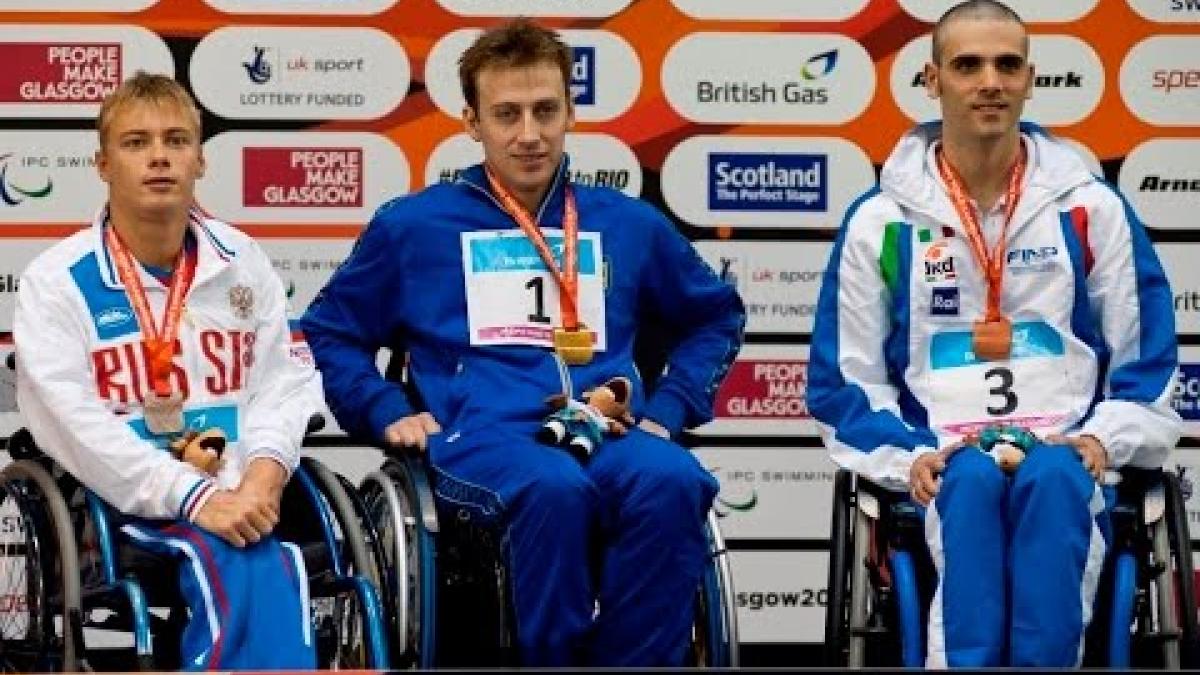 Men's 200m Freestyle S3 | Victory Ceremony | 2015 IPC Swimming World Championships Glasgow