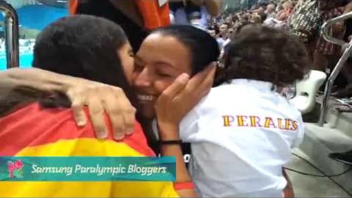 Teresa Perales - Best moment ever. After winning 100 freestyle gold medal, Paralympics 2012