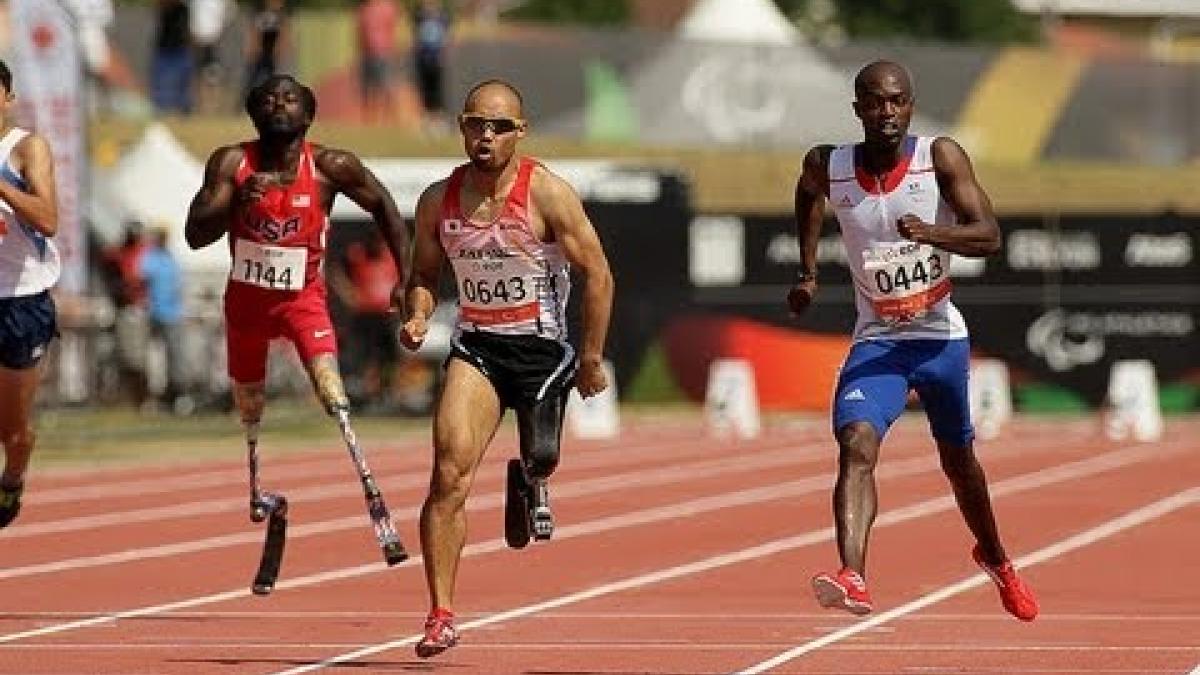 Athletics - men's 100m T42 semifinal 2 - 2013 IPC Athletics World Championships, Lyon