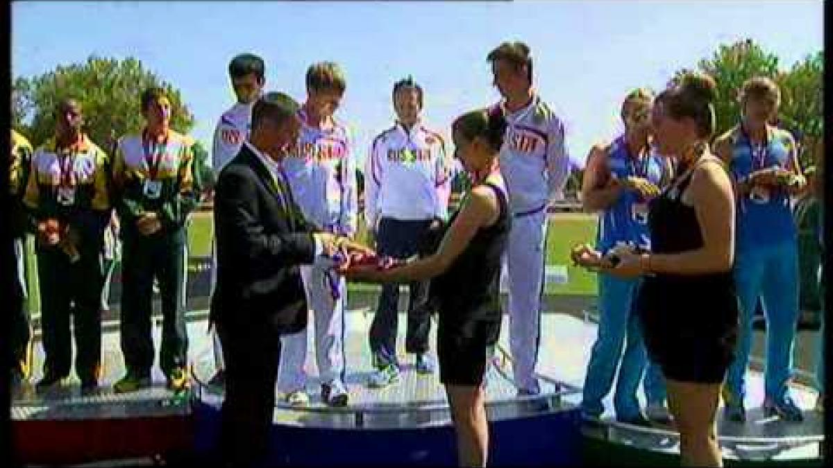 Athletics -  men's 4x100m T35-38 Medal Ceremony  - 2013 IPC Athletics World Championships, Lyon