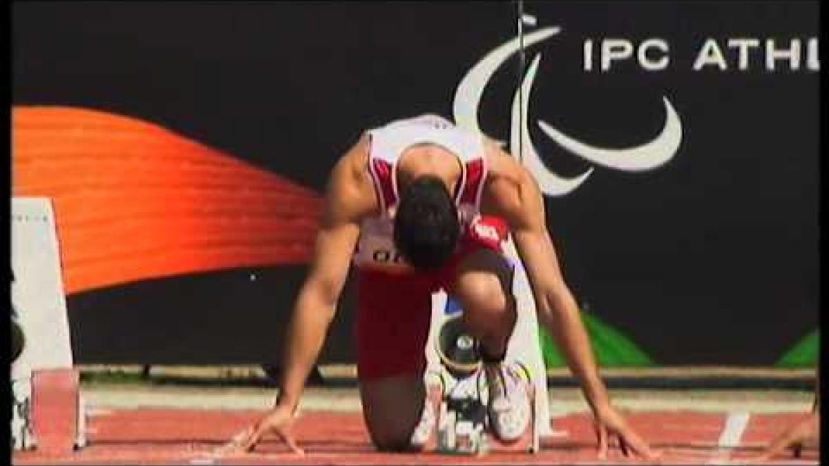 Athletics - men's 100m T12 semifinals 2 - 2013 IPC Athletics World Championships, Lyon