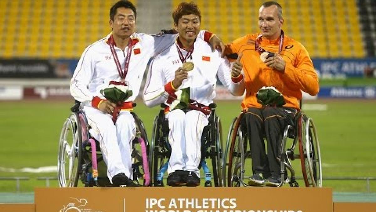 Men's 400m T54 | Victory Ceremony |  2015 IPC Athletics World Championships Doha