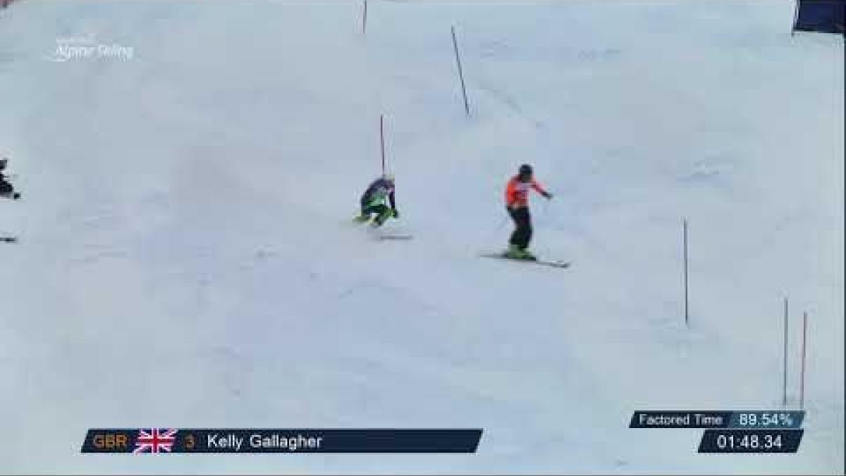 Kelly Gallagher and guide Gary Smith | Super Combined Slalom | 2019 WPAS Championships