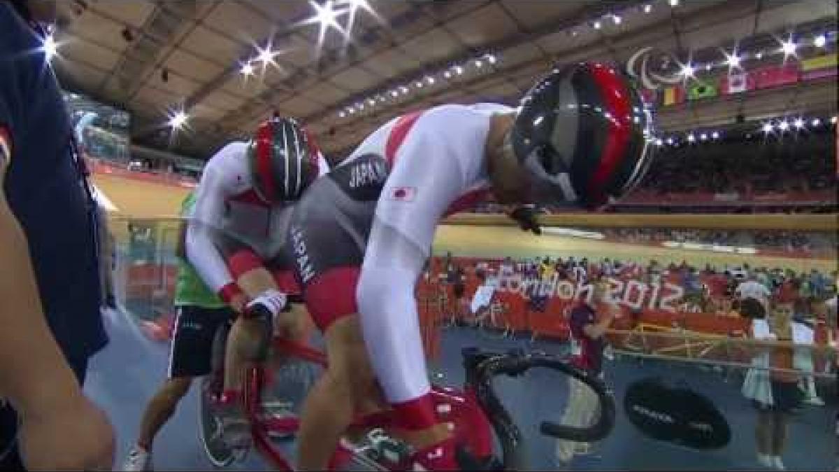 Cycling Track - Men's Individual B-Sprint Quarterfinals Race 1 - London 2012 Paralympic Games