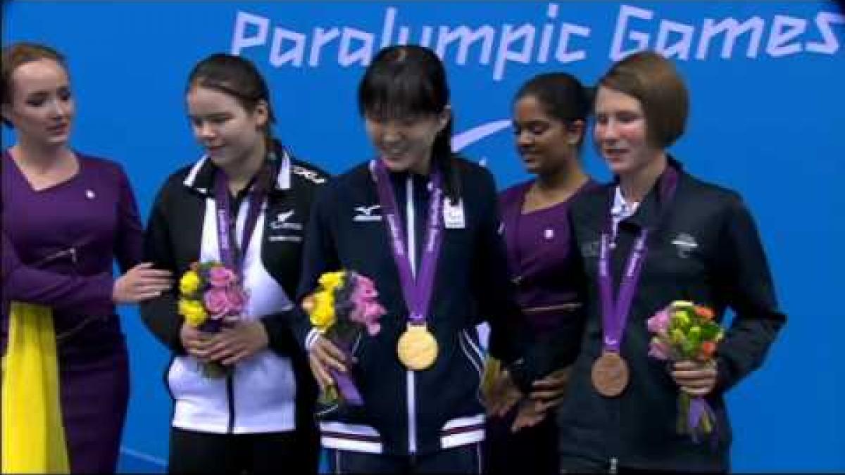 Swimming - Women's 100m Backstroke - S11 Victory Ceremony - London 2012 Paralympic Games