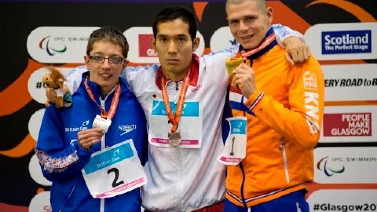 Men's 100m Breaststroke SB14 | Victory Ceremony | 2015 IPC Swimming World Championships Glasgow