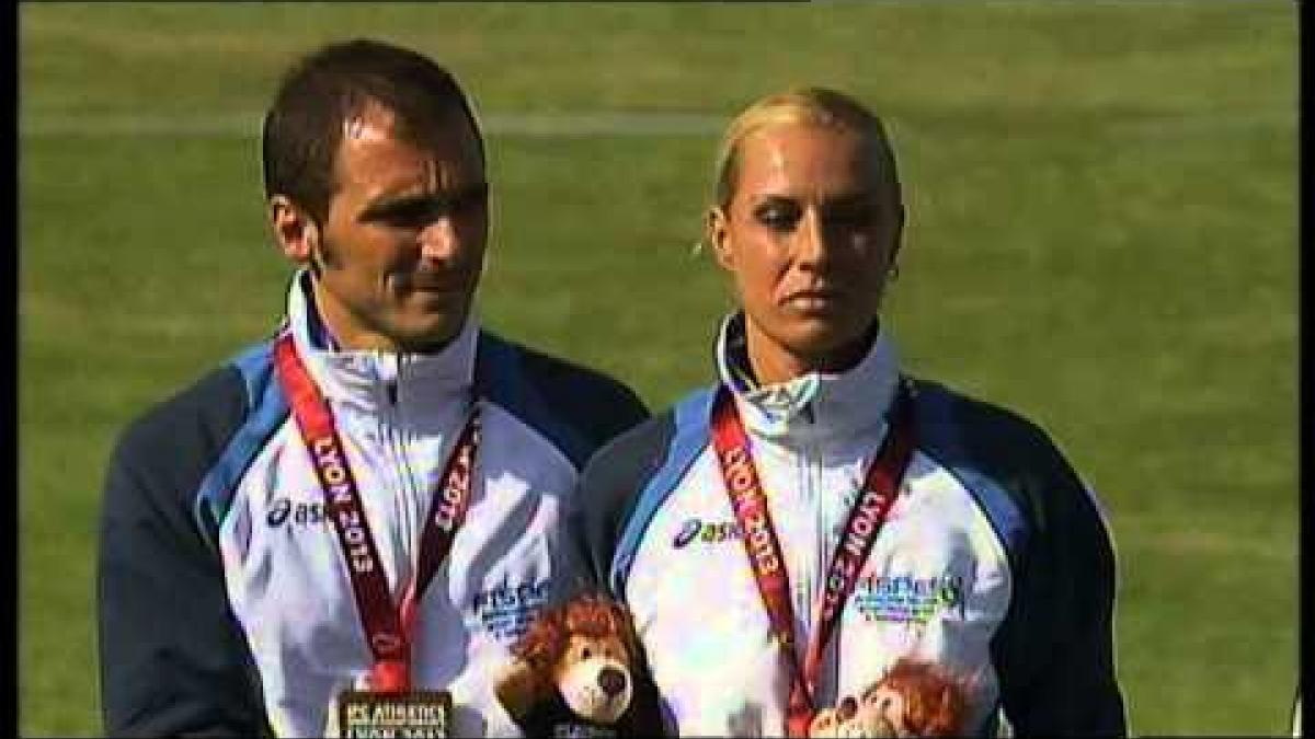 Athletics -  women's 800m T11 Medal Ceremony  - 2013 IPC Athletics World Championships, Lyon