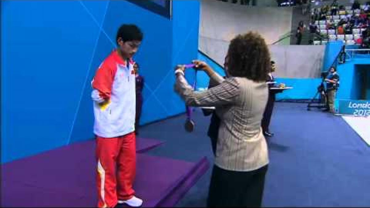 Swimming   Men&#039;s 50m Butterfly   S7 Victory Ceremony   2012 London Paralympic Games