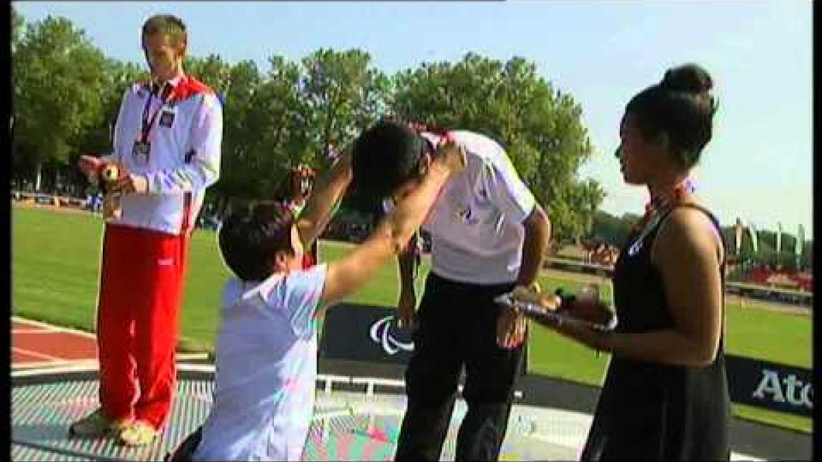 Athletics - men's 1500m T20 Medal Ceremony - 2013 IPC Athletics World Championships, Lyon