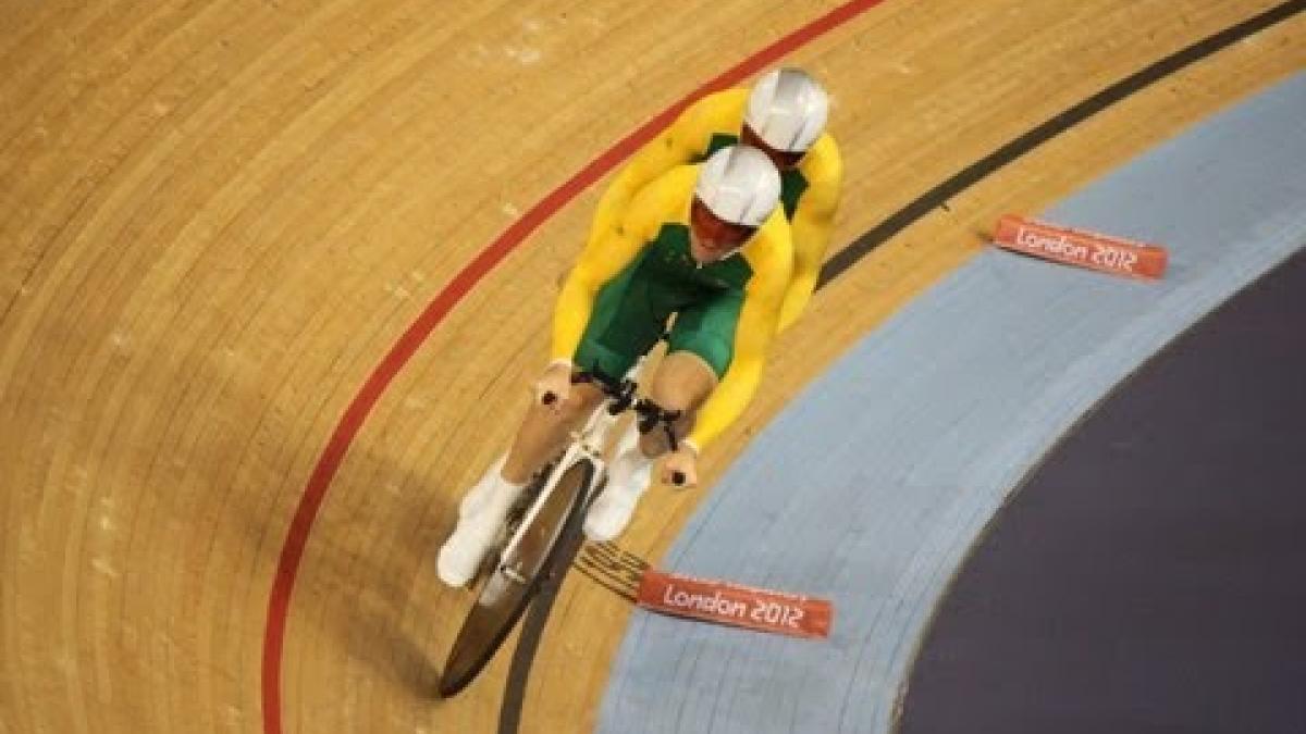 Cycling Track - Men's Individual B-Sprint Quarterfinals Race 2 - London 2012 Paralympic Games