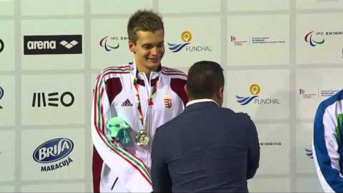 Men&#039;s 200m IM SM9  | Medals Ceremony | 2016 IPC Swimming European Open Championships Funchal
