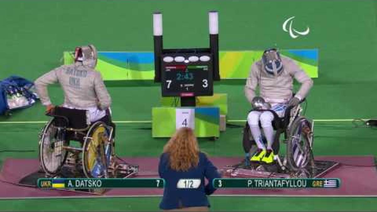 Wheelchair Fencing|TRIANTAFYLLOU v DATSKO|Men's Individual SabreB Gold| Rio 2016 Paralympic Games