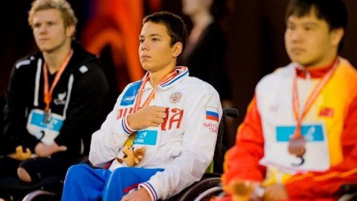 Men's 150m IM SM4 | Victory Ceremony | 2015 IPC Swimming World Championships Glasgow