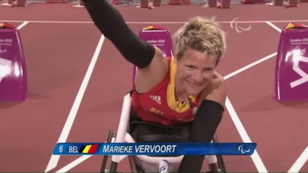 Video Thumbnail of a tribute to a Para athlete and text, &quot;6 Belgium Marieke Vervoort.&quot;