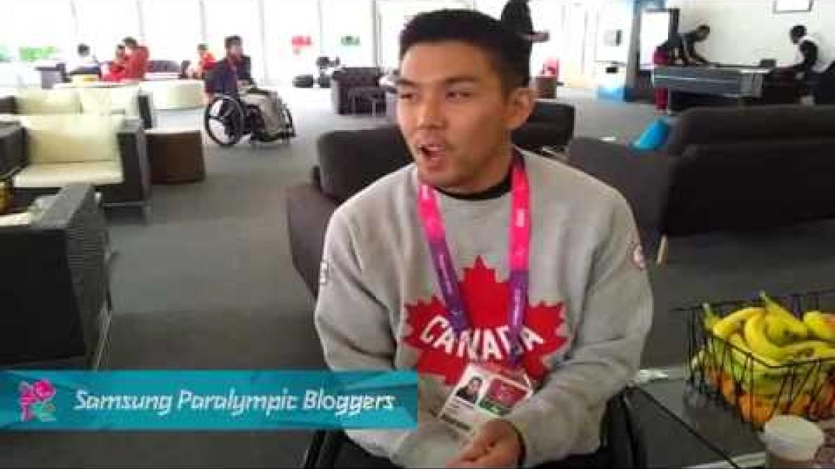 Samsung Blogger - Canadian wheelchair rugby in the village cafe, Paralympics 2012