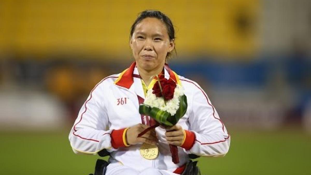 Women's 100m T53 | Victory Ceremony |  2015 IPC Athletics World Championships Doha