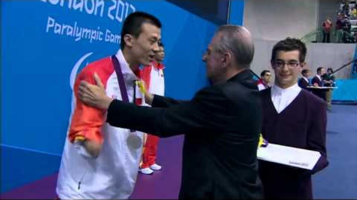 Swimming   Men's 100m Backstroke   S6 Victory Ceremony   2012 London Paralympic Games