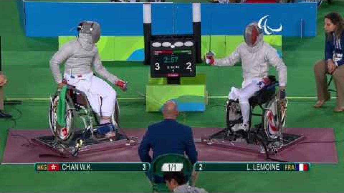 Wheelchair Fencing | Men's Individual Sabre - Cat A | CHAN v LEMOINE | Rio 2016 Paralympic Games HD