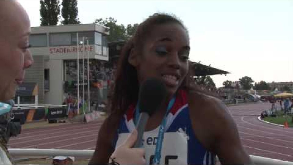 Interview: Mandy François-Elie women's 200m T37 final - 2013 IPC Athletics World Championships Lyon