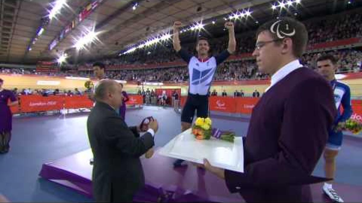 Cycling Track - Men's Individual C1 Pursuit Victory Ceremony - 2012 London Paralympic Games