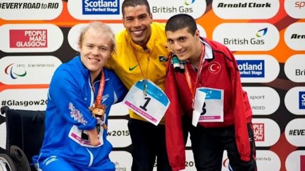 Men's 50m Backstroke S5 | Victory Ceremony | 2015 IPC Swimming World Championships Glasgow