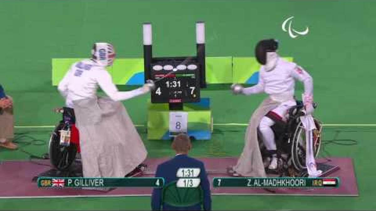 Wheelchair Fencing|AL-MADHKHOORI vGILLIVER |Men&#039;s Individual Épée-B|Rio 2016 Paralympic Games