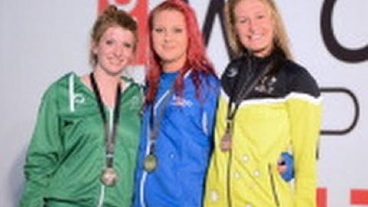 Swimming - women's 200m freestyle S14 medal ceremony - 2013 IPC Swimming World Championships