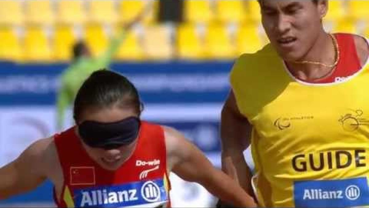 Women's 100m T11 | heat 1 |  2015 IPC Athletics World Championships Doha