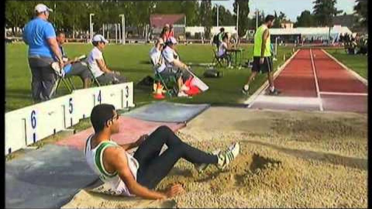 Athletics - Firas Bentria - men's long jump T11 final - 2013 IPC Athletics World C...