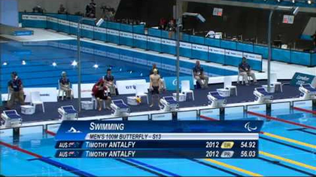 Swimming - Men's 100m Butterfly - S13 Swim off - 2012 London Paralympic Games