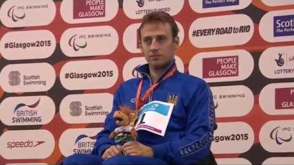 Men's 50m Freestyle S3 | Victory Ceremony | 2015 IPC Swimming World Championships Glasgow