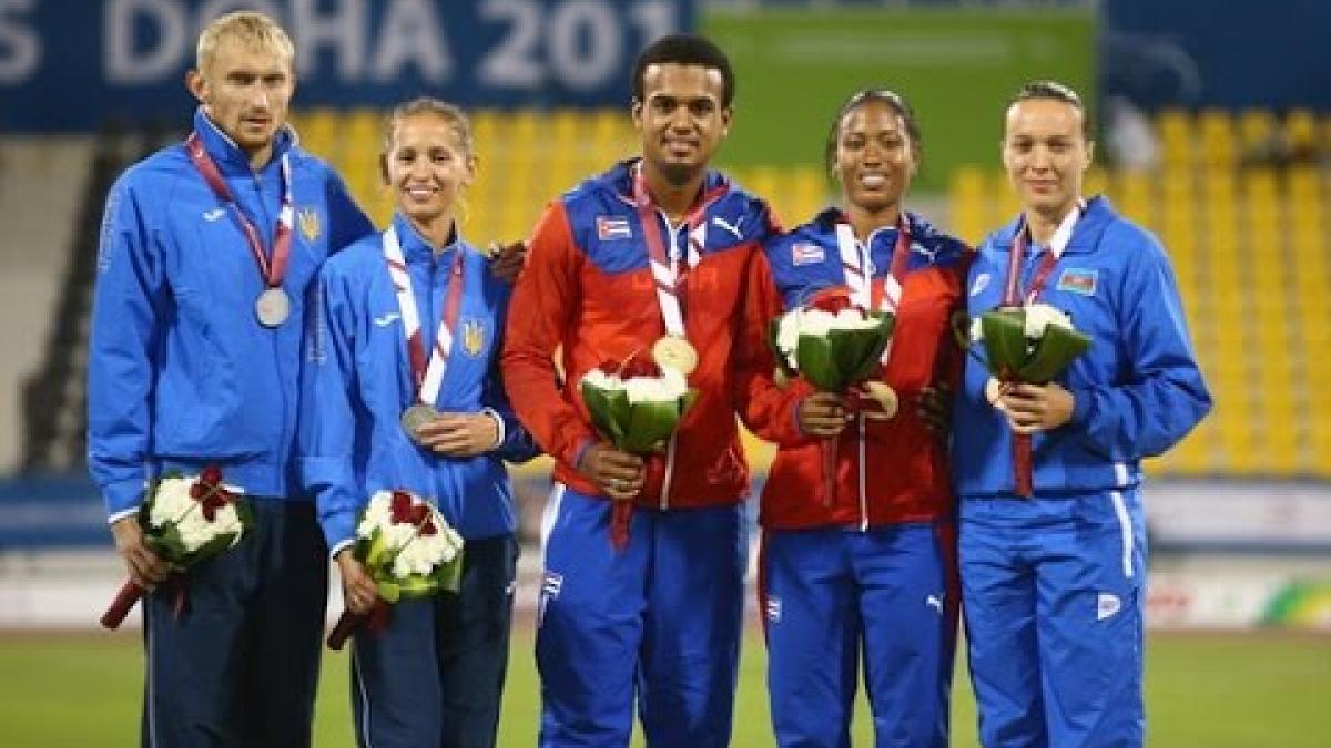 Women's 200m T12 | Victory Ceremony |  2015 IPC Athletics World Championships Doha