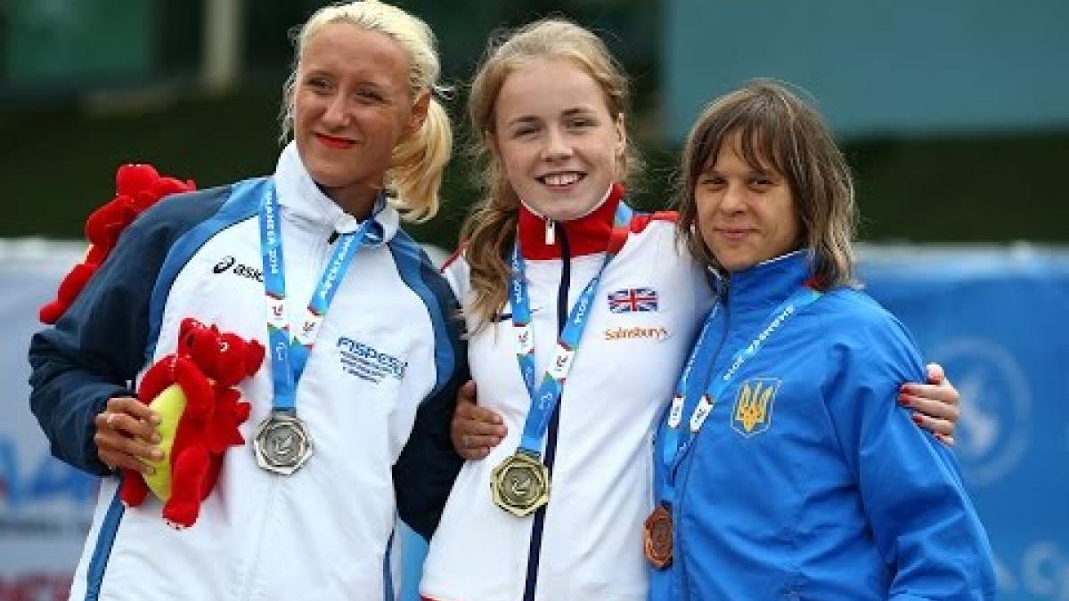 Women's 200m T35 | Victory Ceremony | 2014 IPC Athletics European Championships Swansea