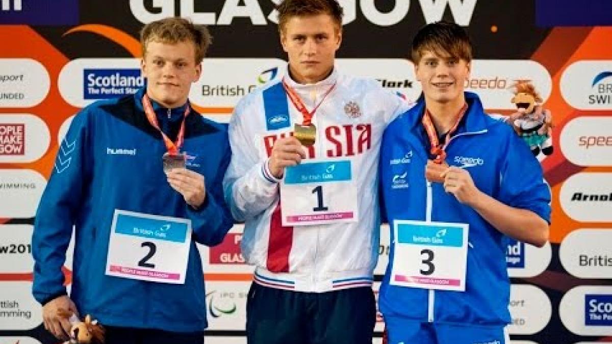 Men's 200m Freestyle S14 | Victory Ceremony | 2015 IPC Swimming World Championships Glasgow