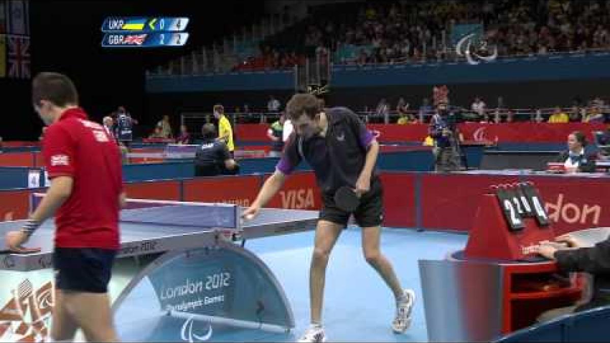 Table Tennis - Men's Singles - Class 7 Semi final GBR v UKR - 2012 London Paralympic Games