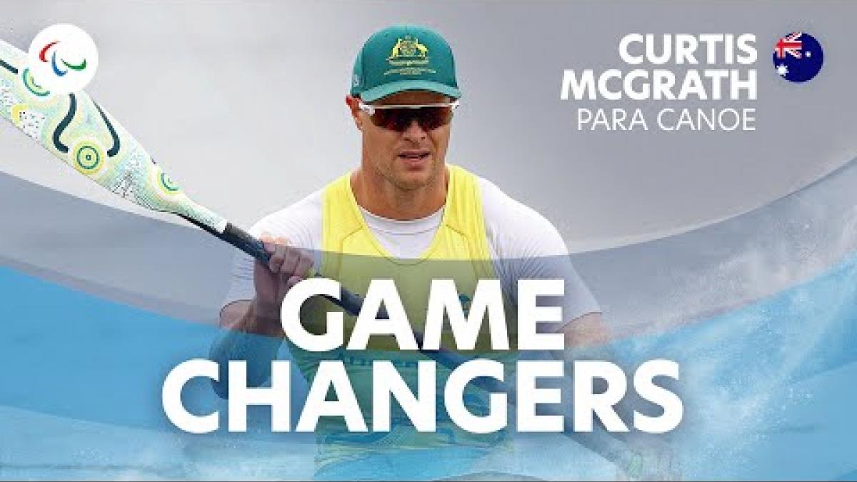The thumbnail of a video about Para canoeist Curtis McGrath. The image features McGrath in action for the competition.