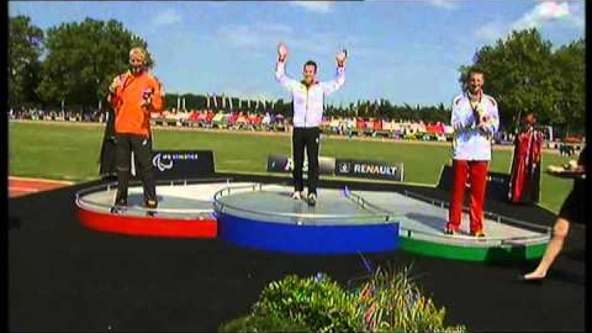 Athletics - men's long jump T44 Medal Ceremony - 2013 IPC Athletics World Championships, Lyon