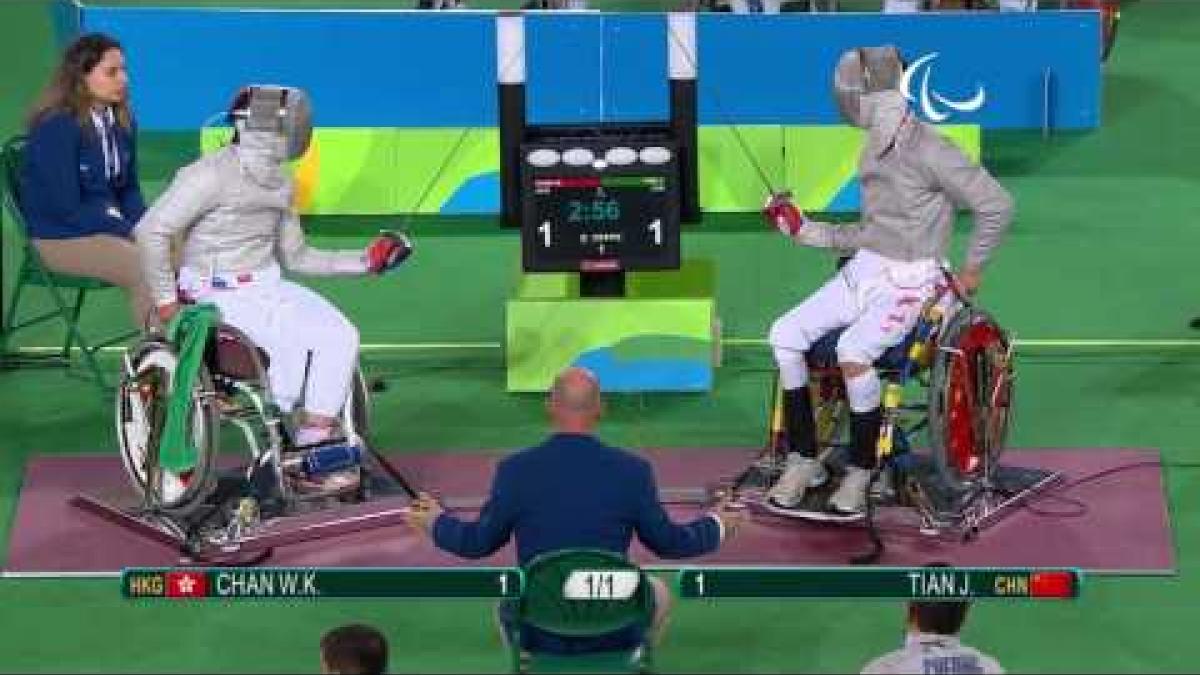 Wheelchair Fencing | Men&#039;s Individual Sabre - Cat A | CHAN v TIAN | Rio 2016 Paralympic Games HD